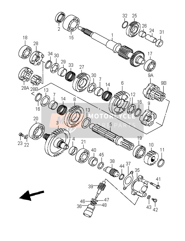 Suzuki LT-A400 EIGER 4X2 2005 Transmission (2) pour un 2005 Suzuki LT-A400 EIGER 4X2