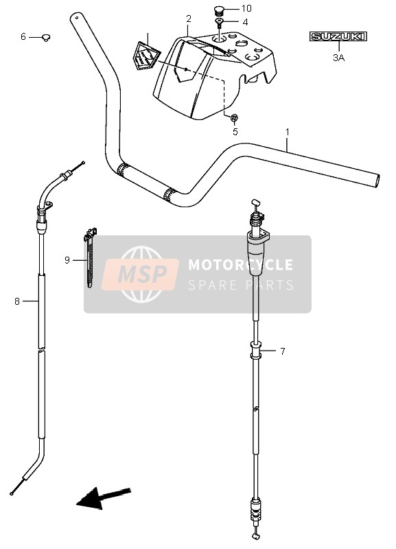 5830038F20, Cable Assy, Throttle, Suzuki, 2