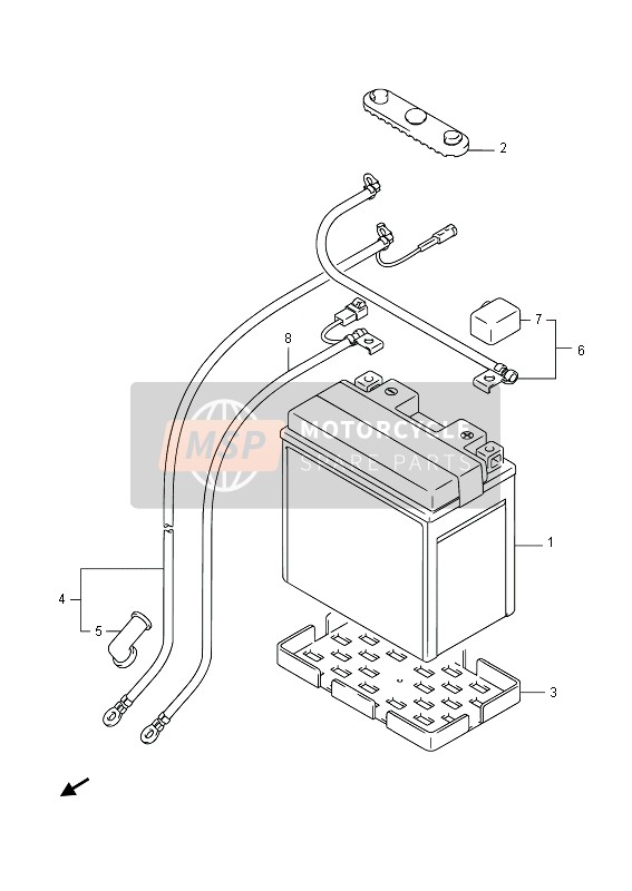 Suzuki LT-A750X(Z) KINGQUAD AXi 4X4 2013 Batteria per un 2013 Suzuki LT-A750X(Z) KINGQUAD AXi 4X4