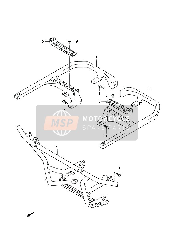 Suzuki LT-A750X(Z) KINGQUAD AXi 4X4 2013 Poggiapiedi per un 2013 Suzuki LT-A750X(Z) KINGQUAD AXi 4X4