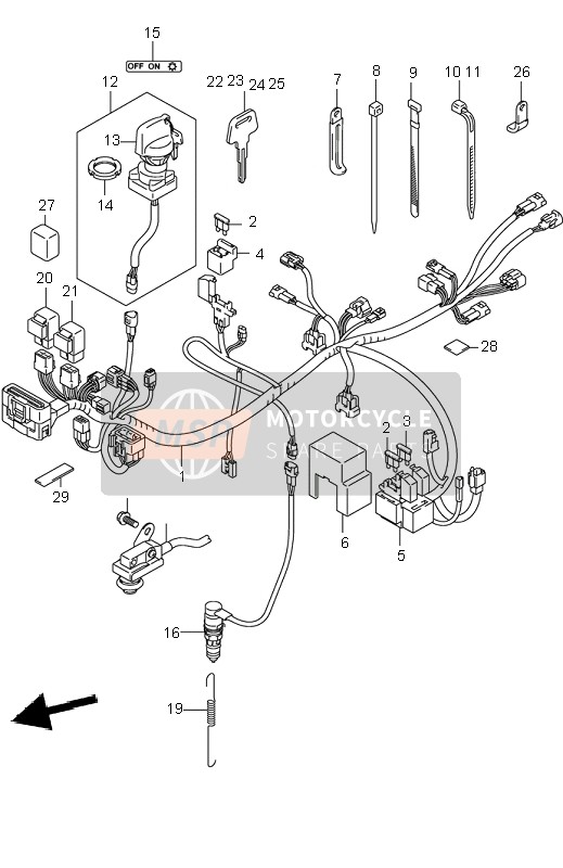 3661045G00, Harness, Wiring, Suzuki, 0