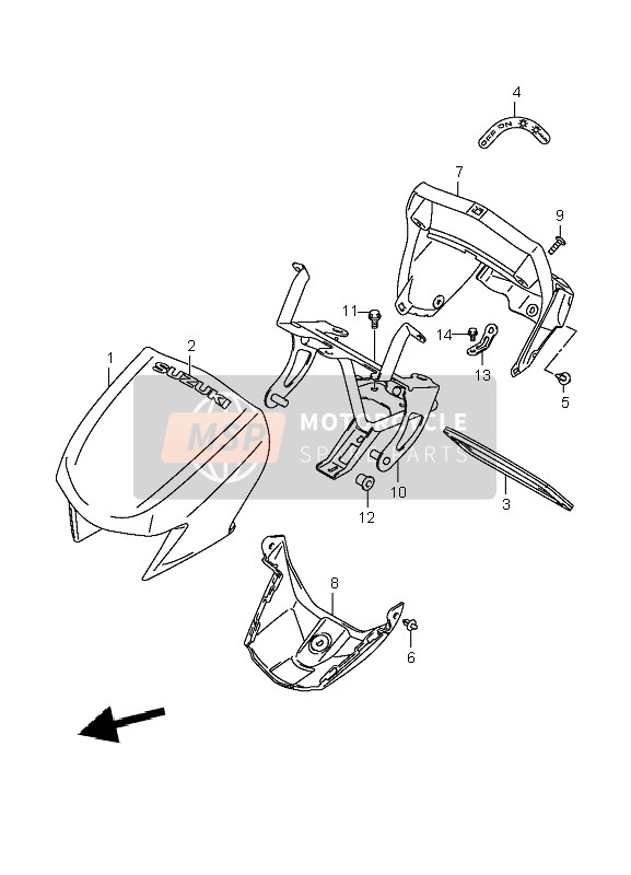 Suzuki LT-A700X KINGQUAD 4X4 2006 Couvercle de la poignée pour un 2006 Suzuki LT-A700X KINGQUAD 4X4