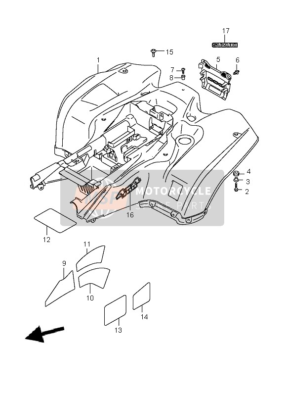 6817131GA020H, Emblem, Rear (Silver), Suzuki, 0