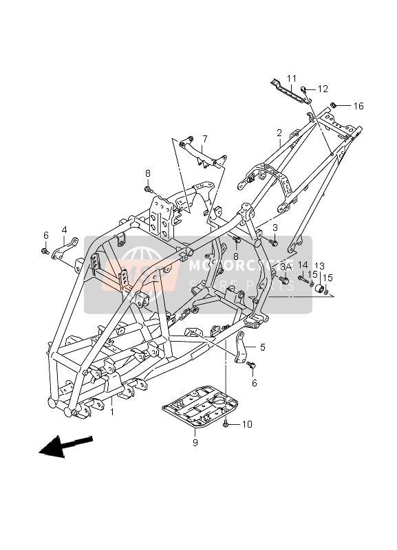 Suzuki LT-Z400 QUADSPORT 2006 Frame for a 2006 Suzuki LT-Z400 QUADSPORT