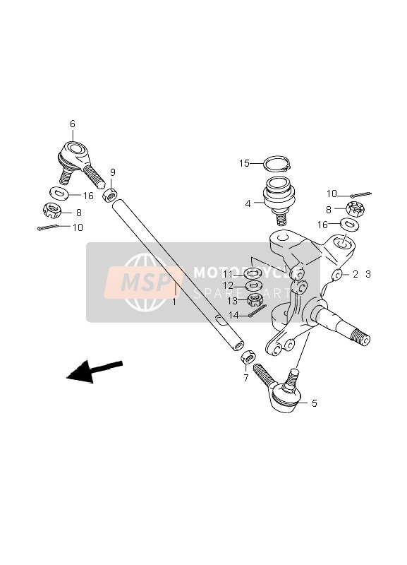 Suzuki LT-Z400 QUADSPORT 2006 Steering Knuckle for a 2006 Suzuki LT-Z400 QUADSPORT