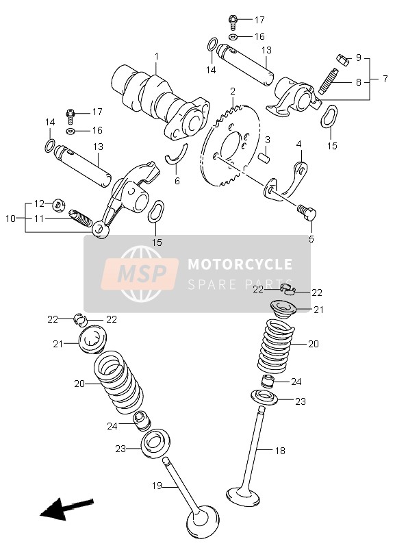 Suzuki LT-F250 OZARK 2006 Arbre À Cames & Soupape pour un 2006 Suzuki LT-F250 OZARK