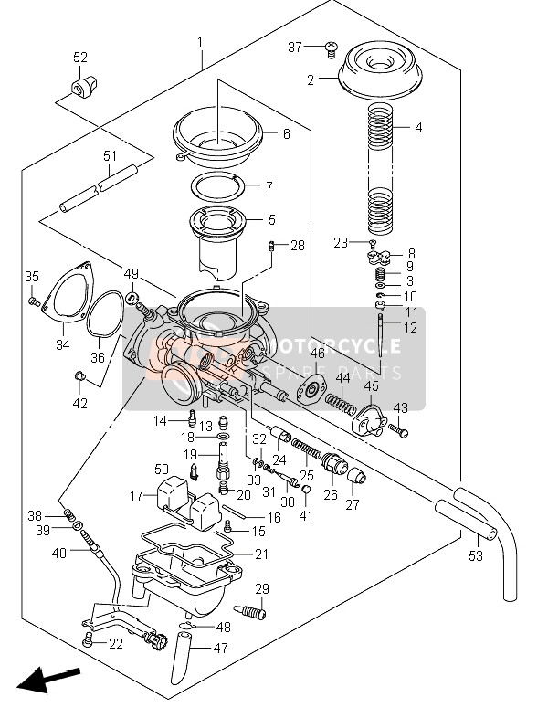 Suzuki LT-F250 OZARK 2006 Carburettor for a 2006 Suzuki LT-F250 OZARK