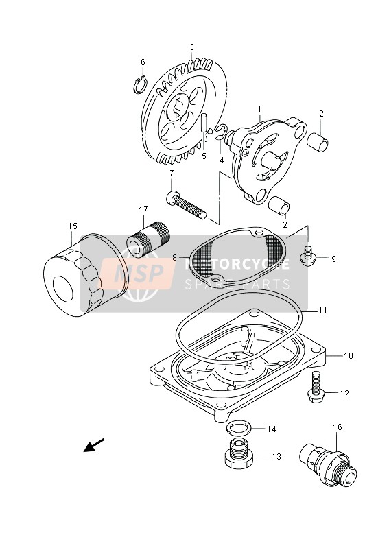 Suzuki LT-A400F(Z) KINGQUAD ASi 4x4 2013 Oil Pump for a 2013 Suzuki LT-A400F(Z) KINGQUAD ASi 4x4