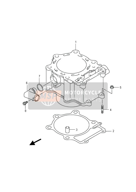 Suzuki LT-A750XP(Z) KINGQUAD AXi 4x4 2013 Cylinder for a 2013 Suzuki LT-A750XP(Z) KINGQUAD AXi 4x4