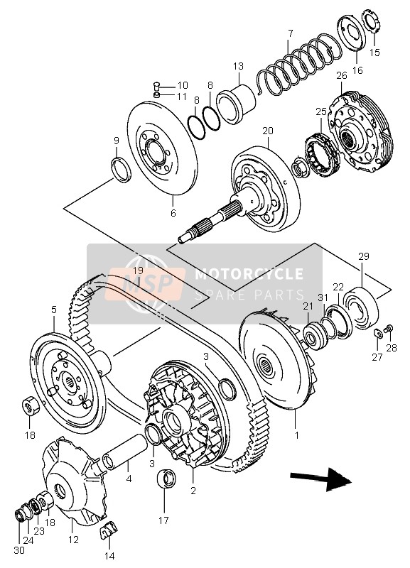 Suzuki LT-A400 EIGER 4X2 2006 Transmission (1) pour un 2006 Suzuki LT-A400 EIGER 4X2