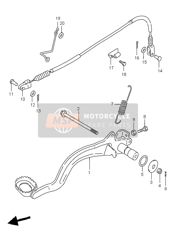 Suzuki LT-F250 QUADRUNNER 2000 Rear Brake for a 2000 Suzuki LT-F250 QUADRUNNER