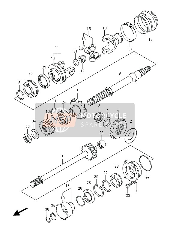 Suzuki LT-A750XP(Z) KINGQUAD AXi 4x4 2013 Secondary Drive for a 2013 Suzuki LT-A750XP(Z) KINGQUAD AXi 4x4