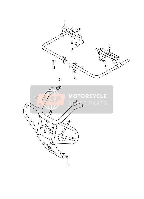 Suzuki LT-F250 OZARK 2007 Repose Pieds pour un 2007 Suzuki LT-F250 OZARK