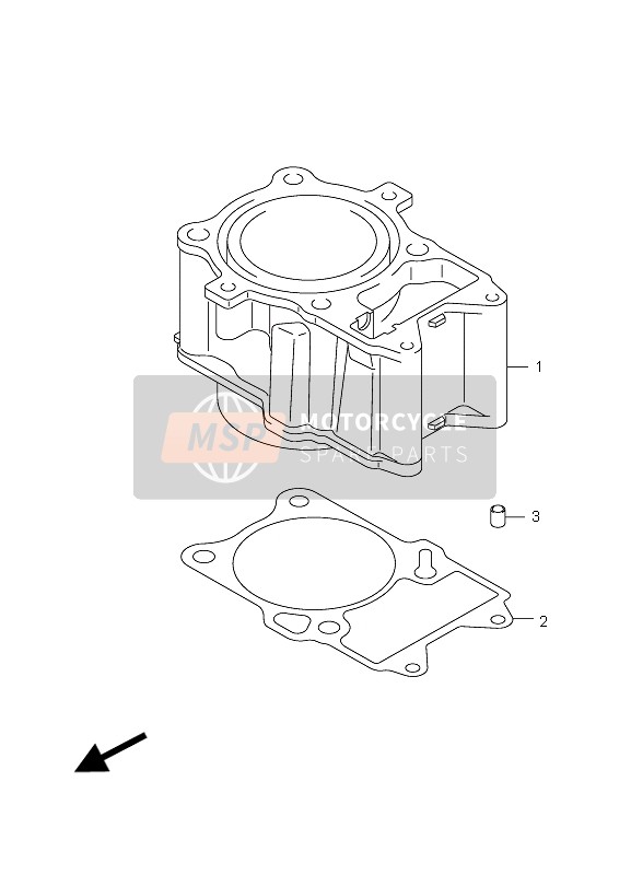 Suzuki LT-A450X KINGQUAD 4x4 2007 Cylindre pour un 2007 Suzuki LT-A450X KINGQUAD 4x4