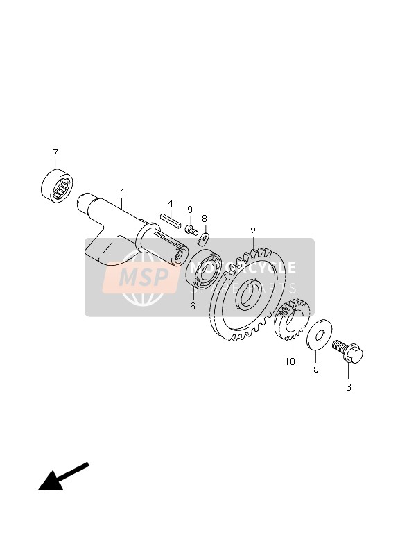 Suzuki LT-A450X KINGQUAD 4x4 2007 Balanceador de manivela para un 2007 Suzuki LT-A450X KINGQUAD 4x4