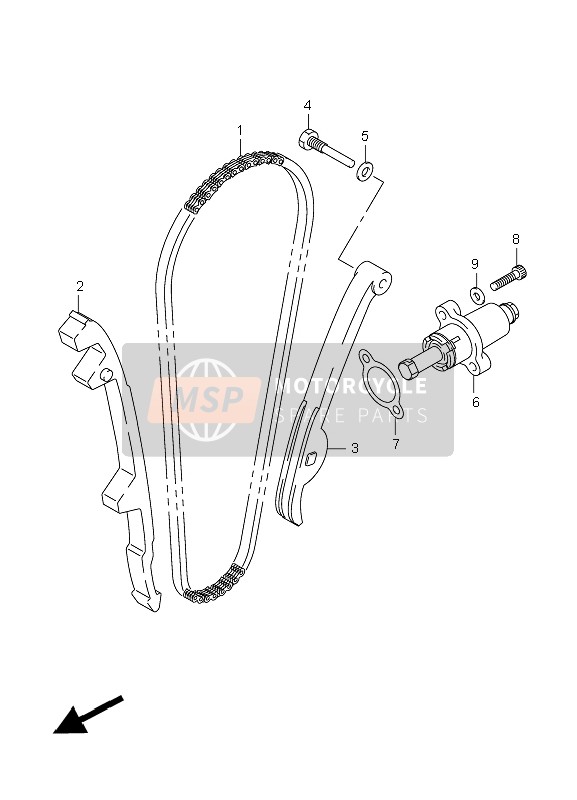 Suzuki LT-A450X KINGQUAD 4x4 2007 Cam Chain for a 2007 Suzuki LT-A450X KINGQUAD 4x4