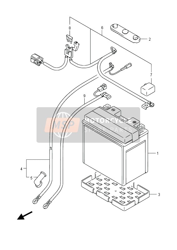 Suzuki LT-A750XP(Z) KINGQUAD AXi 4x4 2013 Batteria per un 2013 Suzuki LT-A750XP(Z) KINGQUAD AXi 4x4