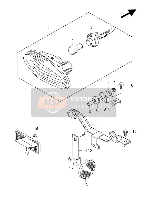 Lámpara de combinación trasera