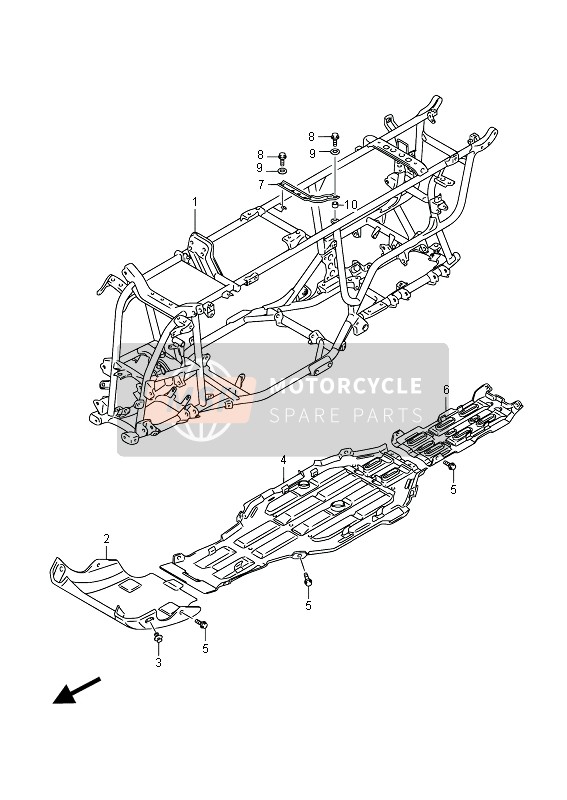 Suzuki LT-A750XP(Z) KINGQUAD AXi 4x4 2013 Cuadro para un 2013 Suzuki LT-A750XP(Z) KINGQUAD AXi 4x4