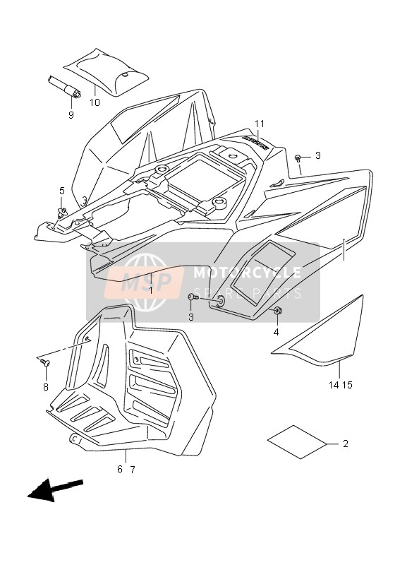 6817645G10DSF, Calca, Aleta Traser.Izquierda, Suzuki, 1