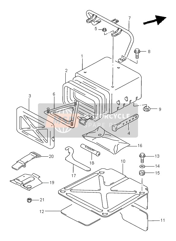 Suzuki LT-F250 QUADRUNNER 2001 Rear Box for a 2001 Suzuki LT-F250 QUADRUNNER