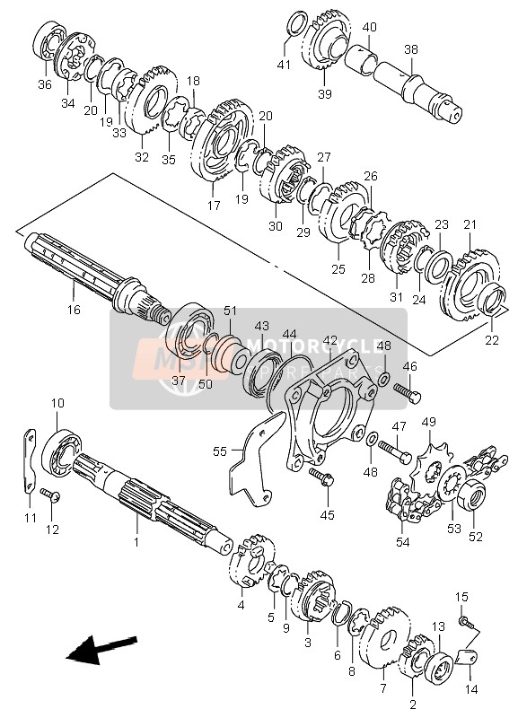 Suzuki LT-F160 QUADSPORT 2007 Transmission for a 2007 Suzuki LT-F160 QUADSPORT