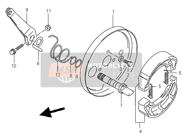 Suzuki LT-F160 QUADSPORT 2007 Front Wheel Brake for a 2007 Suzuki LT-F160 QUADSPORT