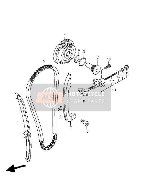 Suzuki LT-A700X KINGQUAD 4X4 2007 Cam Chain for a 2007 Suzuki LT-A700X KINGQUAD 4X4