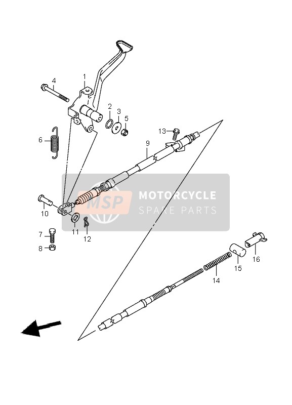 Suzuki LT-A700X KINGQUAD 4X4 2007 Rear Brake for a 2007 Suzuki LT-A700X KINGQUAD 4X4