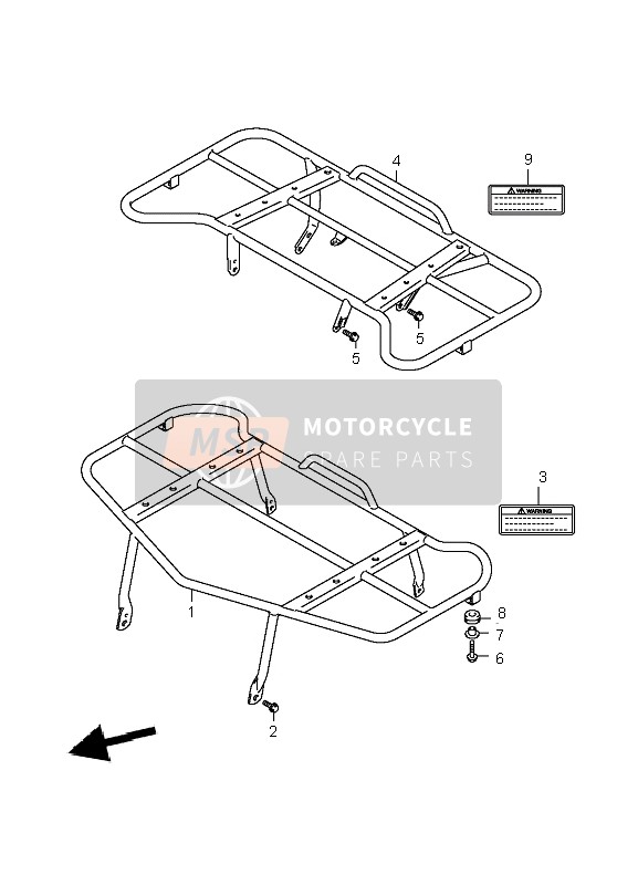 Suzuki LT-A700X KINGQUAD 4X4 2007 Transporteur pour un 2007 Suzuki LT-A700X KINGQUAD 4X4