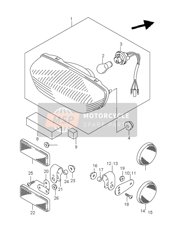 3597014A10, Rueckstrahler, Suzuki, 2