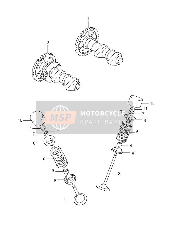 Suzuki LT-Z400 QUADSPORT LIMITED 2008 Camshaft & Valve for a 2008 Suzuki LT-Z400 QUADSPORT LIMITED