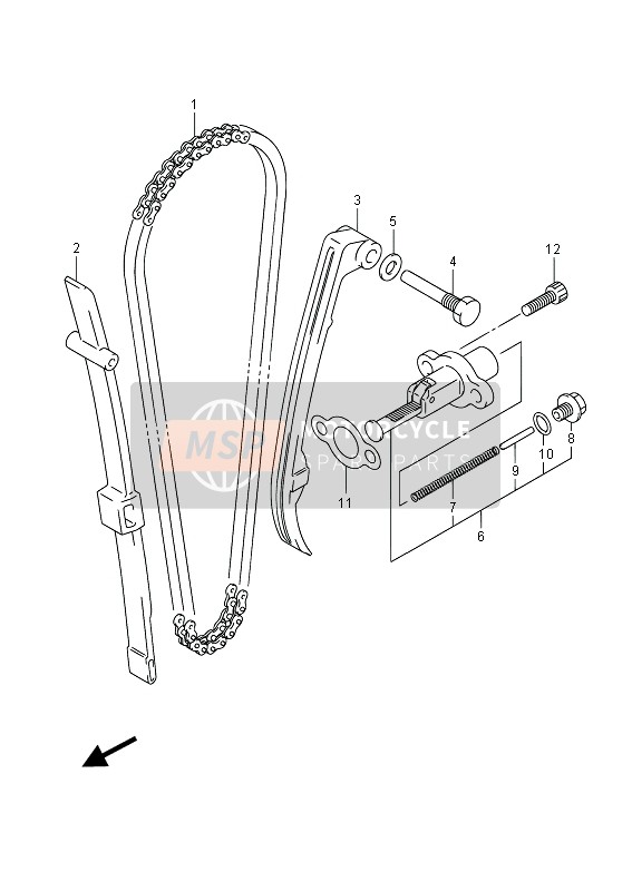 Suzuki LT-F250 OZARK 2013 Catena a camme per un 2013 Suzuki LT-F250 OZARK