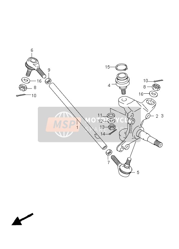 Suzuki LT-Z400 QUADSPORT LIMITED 2008 Steering Knuckle for a 2008 Suzuki LT-Z400 QUADSPORT LIMITED