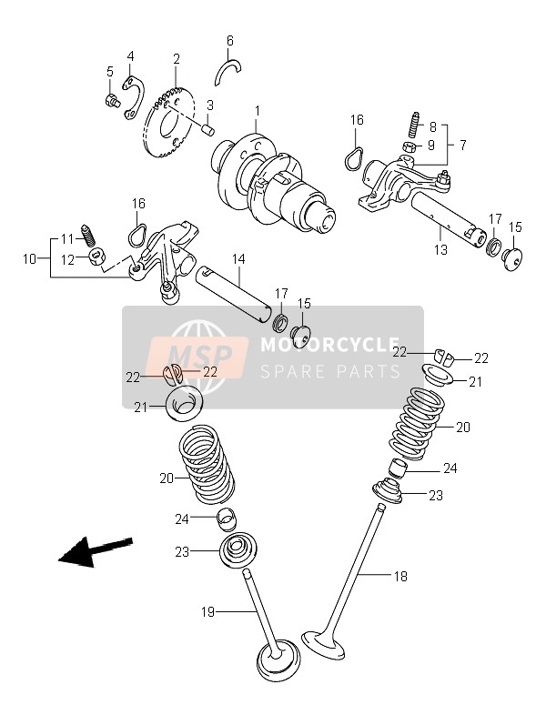 Suzuki LT-A400 EIGER 4X2 2007 Camshaft & Valve for a 2007 Suzuki LT-A400 EIGER 4X2