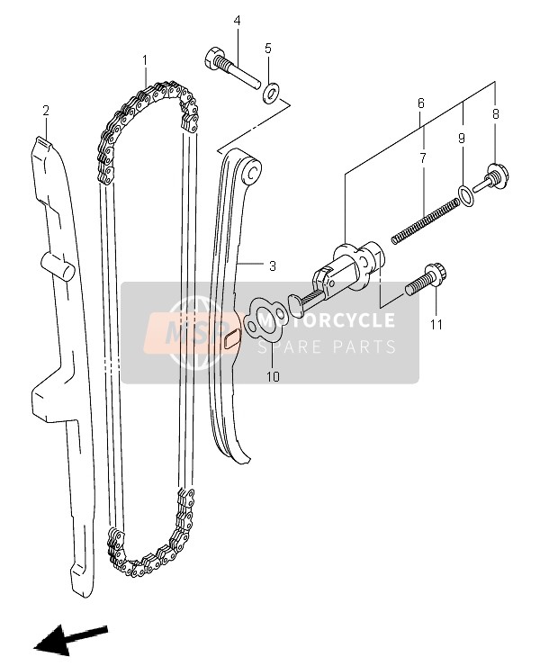 Suzuki LT-A400 EIGER 4X2 2007 Cam Chain for a 2007 Suzuki LT-A400 EIGER 4X2