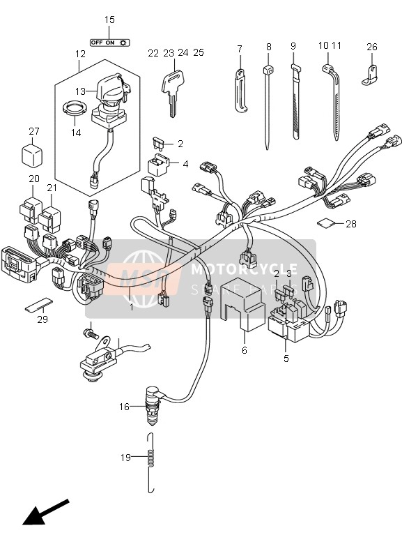 Suzuki LT-R450 QUADRACER LIMITED 2008 Wiring Harness for a 2008 Suzuki LT-R450 QUADRACER LIMITED