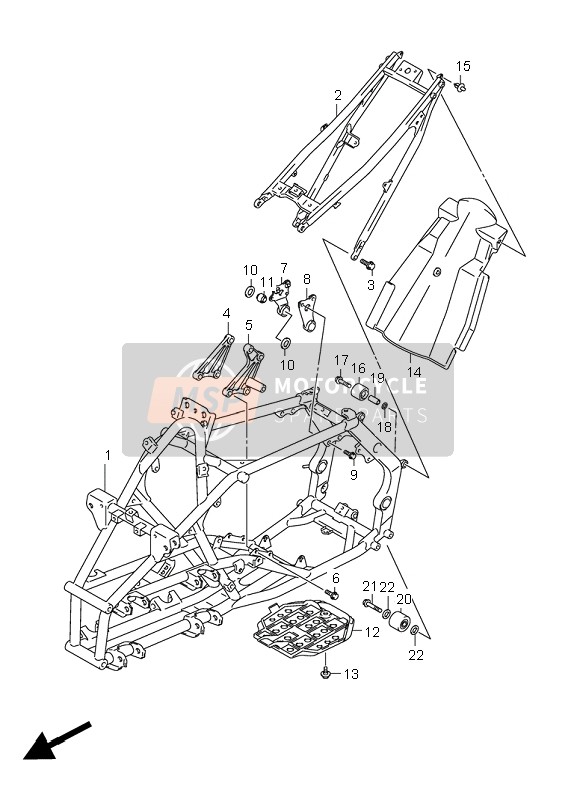 4120045G10019, Hulpframe Ltrz, Suzuki, 0