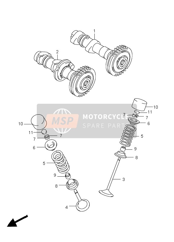 Suzuki LT-A750X KINGQUAD AXi 4x4 LIMITED 2008 Camshaft & Valve for a 2008 Suzuki LT-A750X KINGQUAD AXi 4x4 LIMITED