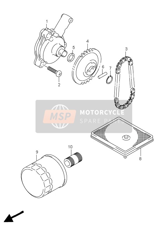 Suzuki LT-A750X KINGQUAD AXi 4x4 LIMITED 2008 Oil Pump for a 2008 Suzuki LT-A750X KINGQUAD AXi 4x4 LIMITED