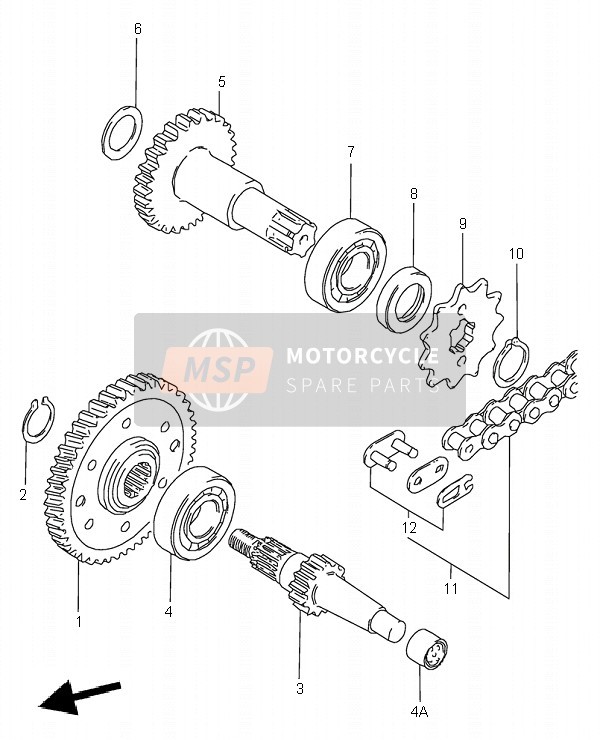 Suzuki LT50 QUADRUNNER 2001 Transmission for a 2001 Suzuki LT50 QUADRUNNER