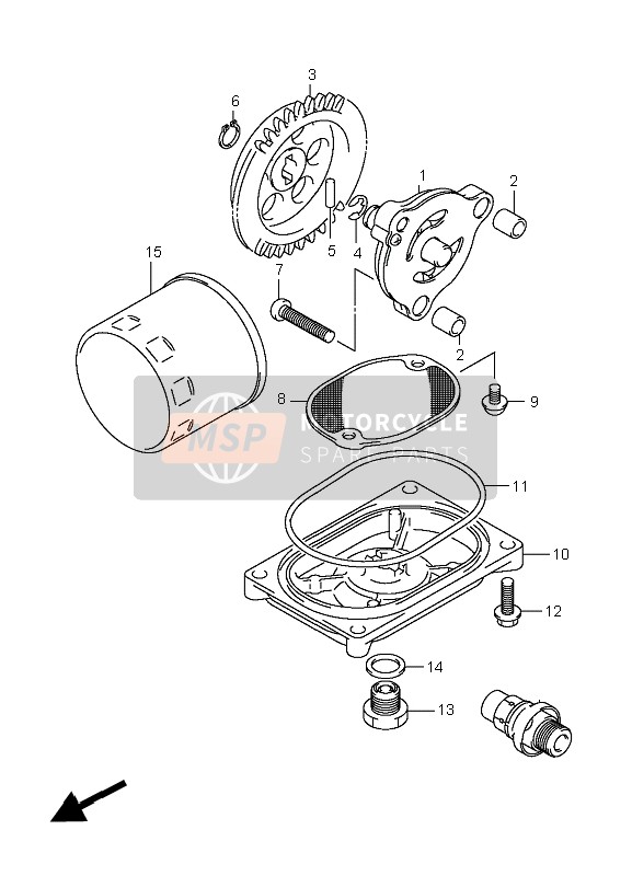 Suzuki LT-A400F KINGQUAD 4x4 2008 Oil Pump for a 2008 Suzuki LT-A400F KINGQUAD 4x4