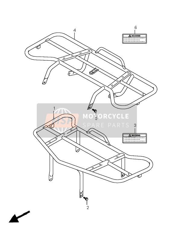 Suzuki LT-A400F KINGQUAD 4x4 2008 Carrier for a 2008 Suzuki LT-A400F KINGQUAD 4x4