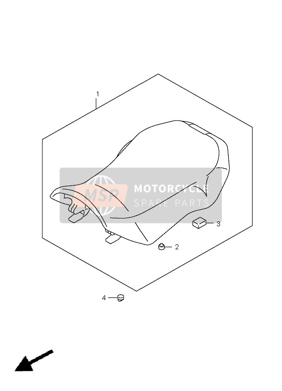 Suzuki LT-A400 KINGQUAD 4x2 2008 Seat for a 2008 Suzuki LT-A400 KINGQUAD 4x2