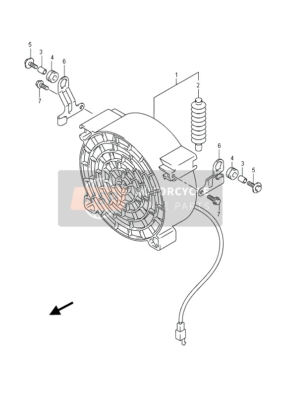 Suzuki LT-F400F(Z) KINGQUAD FSi 4x4 2013 Ventilador para un 2013 Suzuki LT-F400F(Z) KINGQUAD FSi 4x4