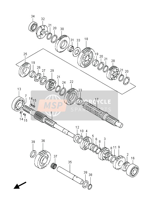 Suzuki LT-F400F(Z) KINGQUAD FSi 4x4 2013 Transmission (1) for a 2013 Suzuki LT-F400F(Z) KINGQUAD FSi 4x4