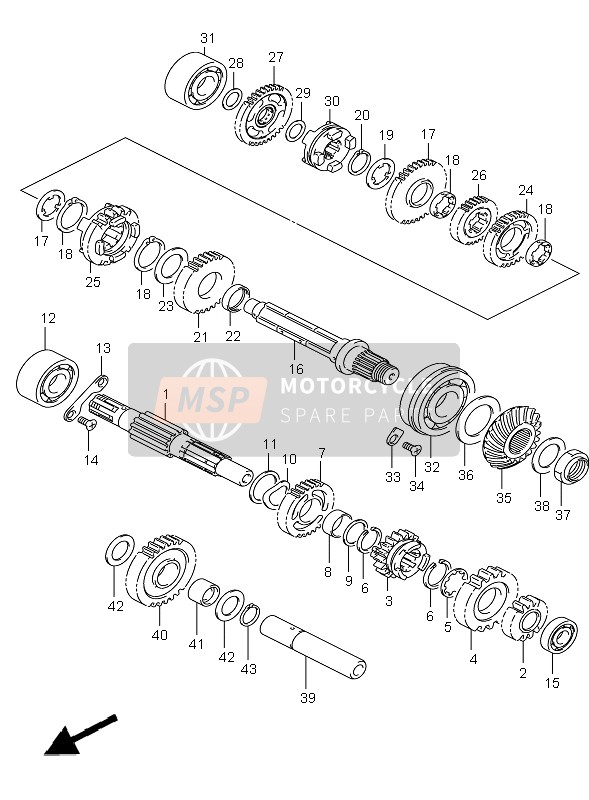 Suzuki LT-F250 OZARK 2008 Transmission pour un 2008 Suzuki LT-F250 OZARK