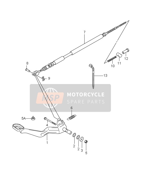 Suzuki LT-F250 OZARK 2008 Freno posteriore per un 2008 Suzuki LT-F250 OZARK