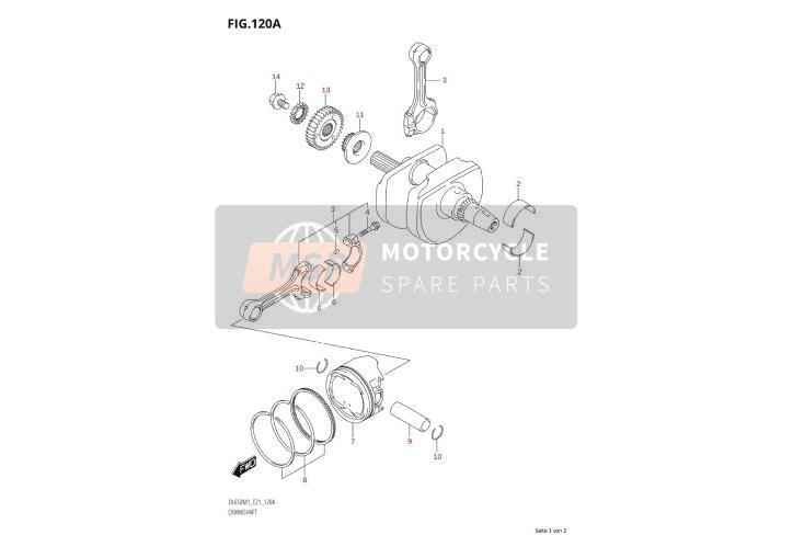 1215105A10, Axe De Piston, Suzuki, 1