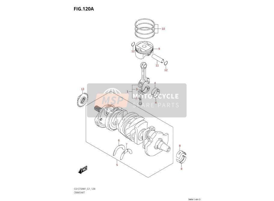 1222817E000B0, Rasamento Alb. Motore (Nero), Suzuki, 3